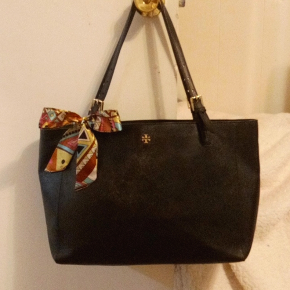 Tory Burch Black Leather Tote
